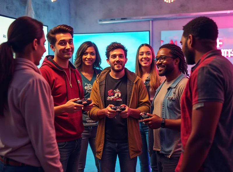 Promotional image for Apple TV+ series Side Quest, featuring diverse cast and comedic setting.