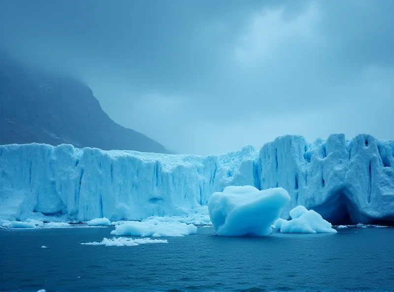 Image depicting the effects of climate change, such as melting glaciers or extreme weather.
