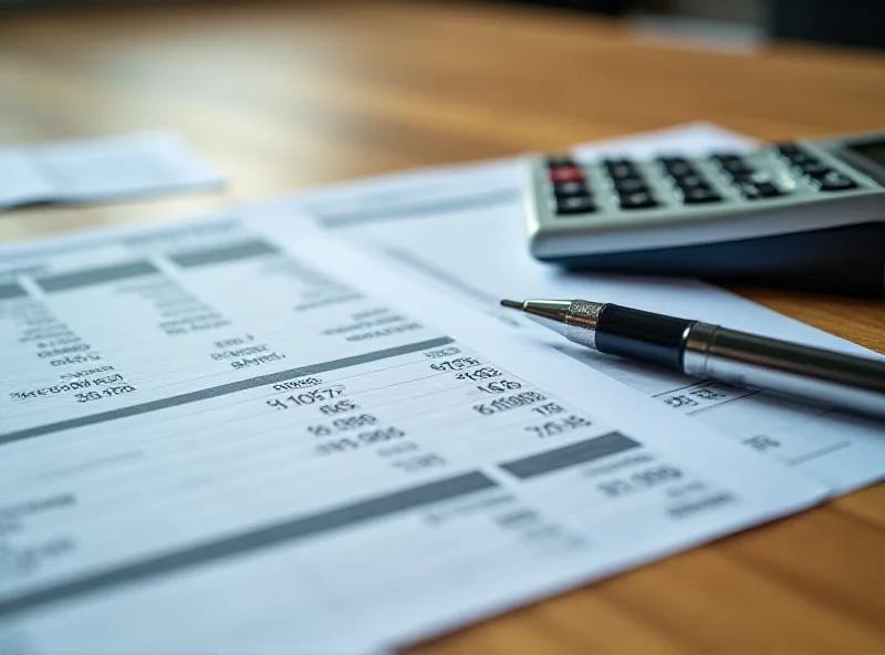 A close-up shot of a calculator and financial documents on a desk, symbolizing tax implications and financial planning.