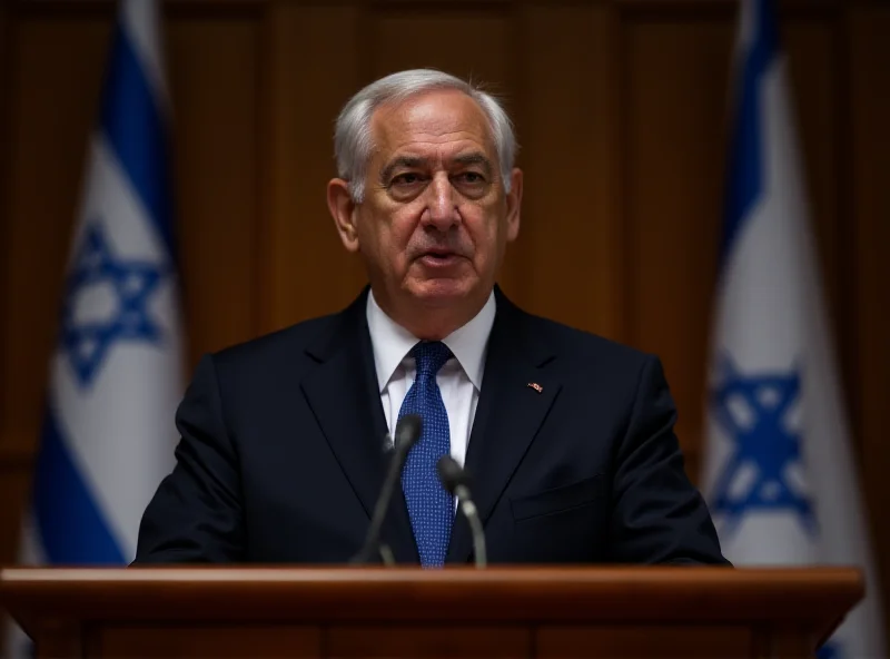 Benjamin Netanyahu addressing the Israeli Knesset.