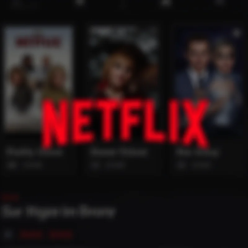 Netflix logo with a blurred background of various TV shows and movies, representing the platform's diverse content.