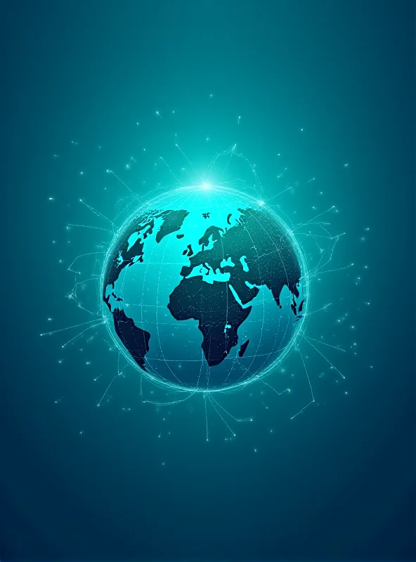 Abstract image of a globe with interconnected lines representing global connections