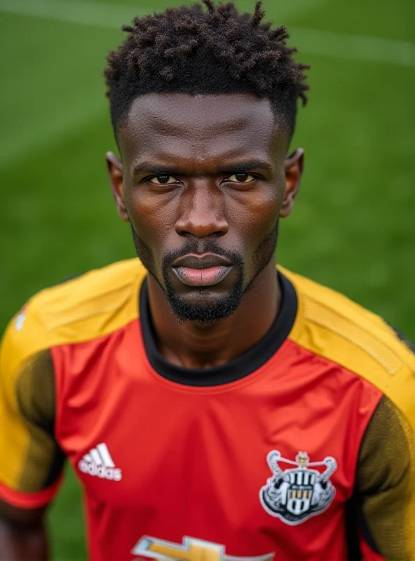 Alexander Isak in his Newcastle United kit, looking focused on the field.