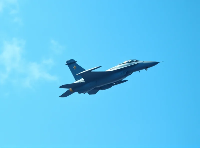 Illustration of a FA-50 jet flying in the sky