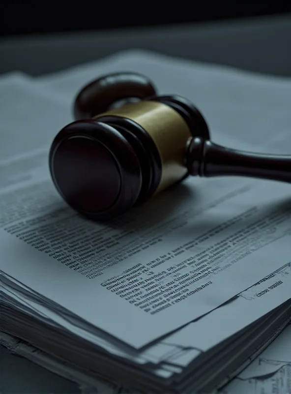 A gavel resting on a stack of papers, symbolizing a report or investigation.