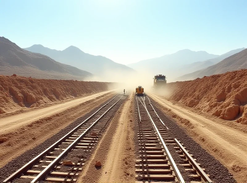 Construction site of a high-speed rail line
