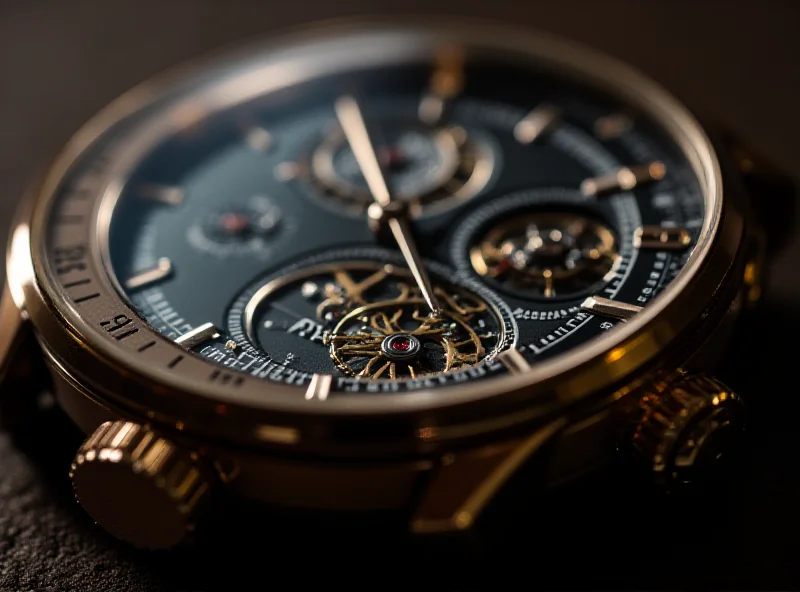 Close-up of a Vacheron Constantin watch, showcasing its intricate details and craftsmanship.