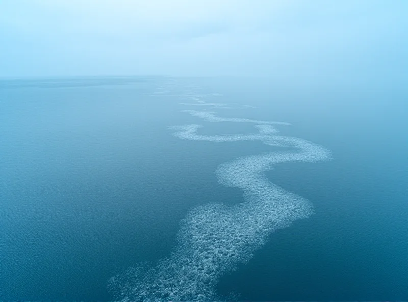 Aerial view of the Nord Stream 2 gas leak near Bornholm, Denmark