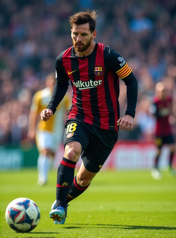 Lionel Messi in an Inter Miami uniform on the field.