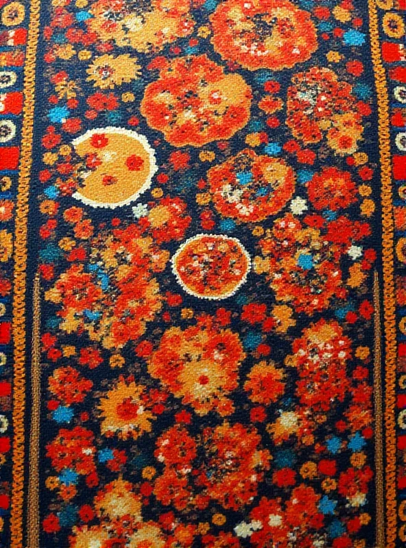 A painting by Ashraf Heybatov depicting Azerbaijani cultural elements.