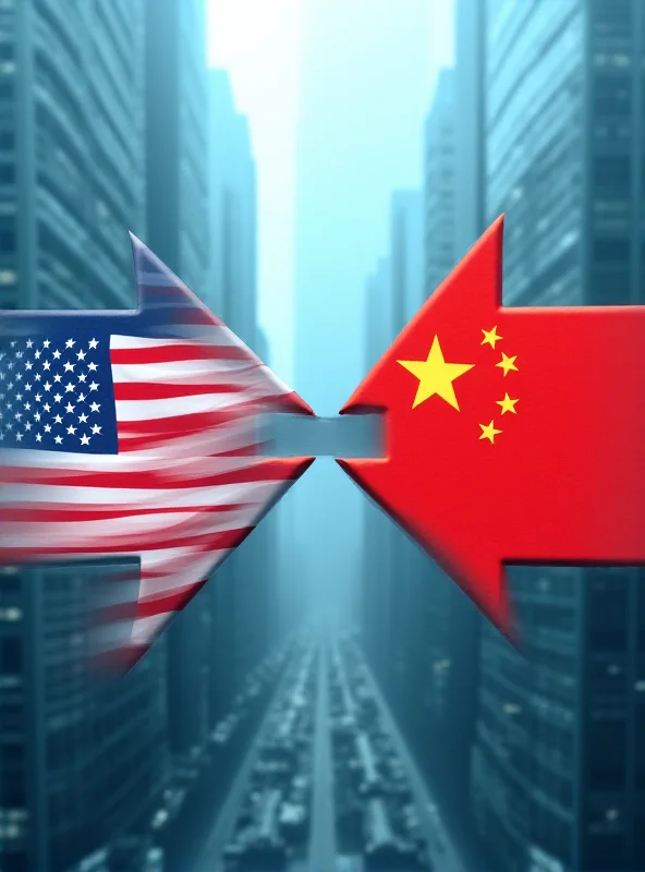 A stylized image representing the flow of AI chips between the US and China, with an arrow suggesting a shift towards China.