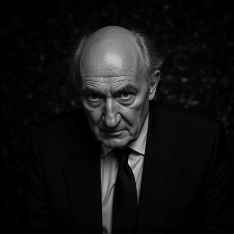 A black and white portrait of Gene Hackman in his prime, looking serious and thoughtful.