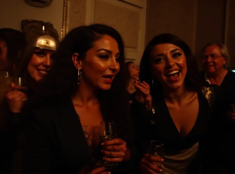 Image of celebrities at the Vanity Fair Oscars afterparty