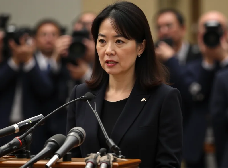 Shiori Ito speaks at a press conference in Japan.