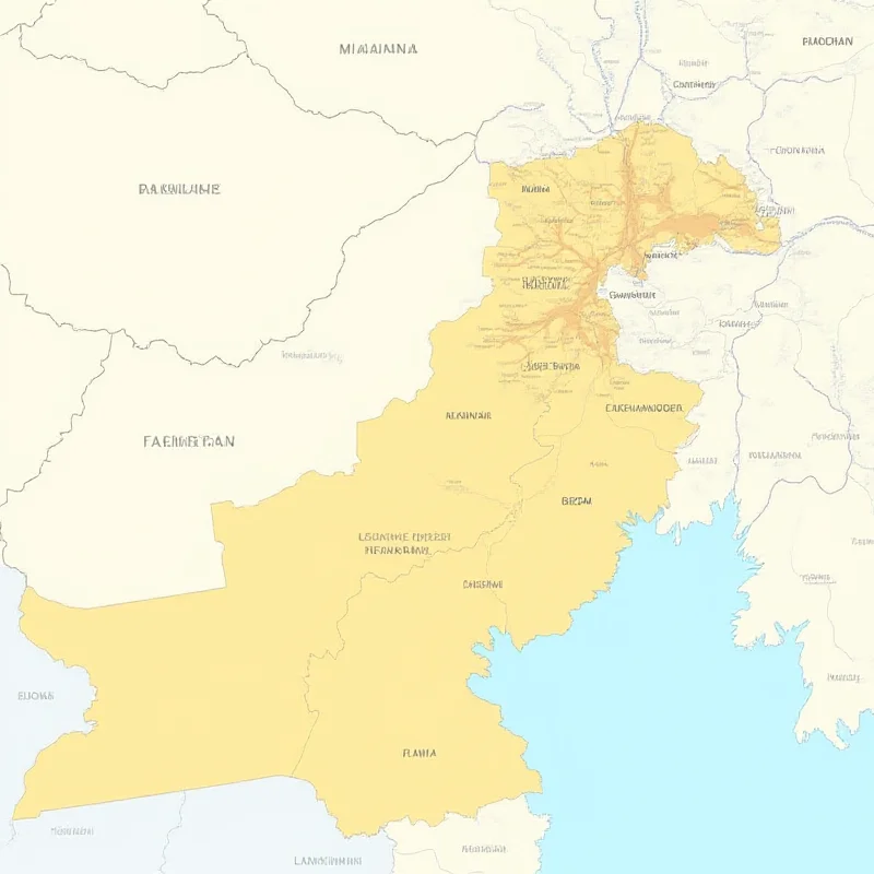 Map of Pakistan highlighting the northwest region