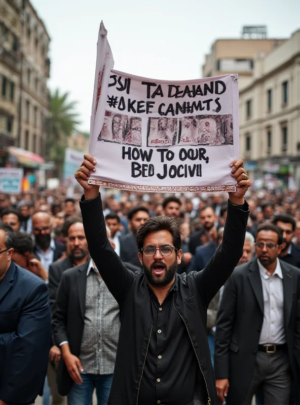 A protest demanding the release of Imran Khan in Pakistan