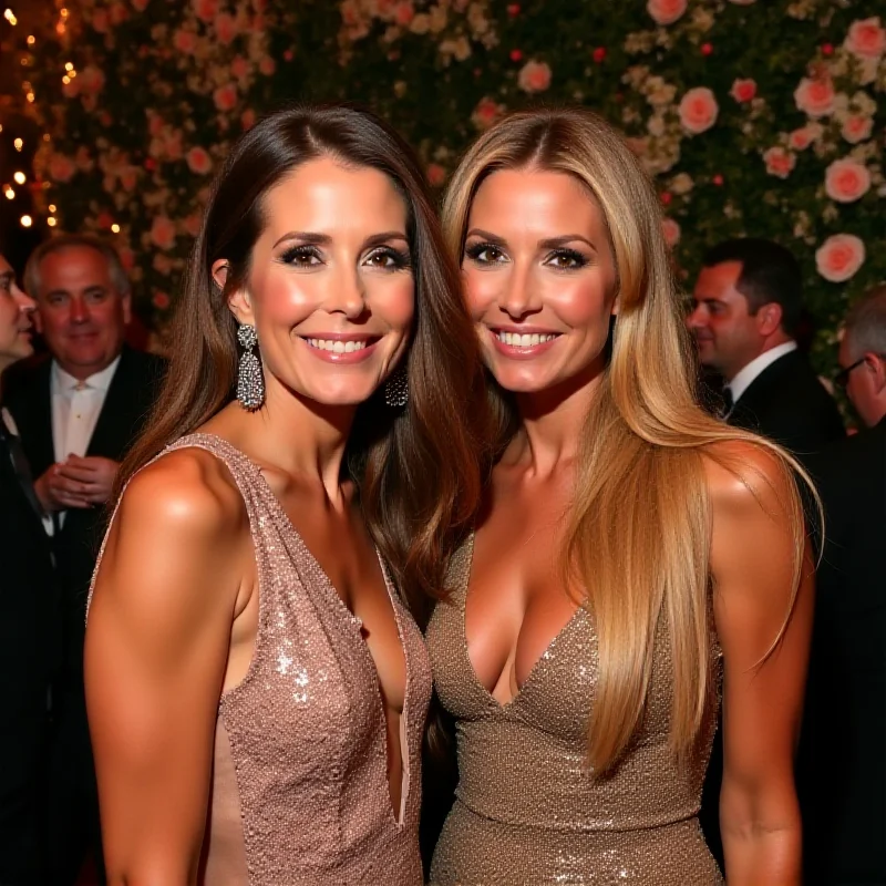 Paris Hilton and Sofia Vergara posing at the party