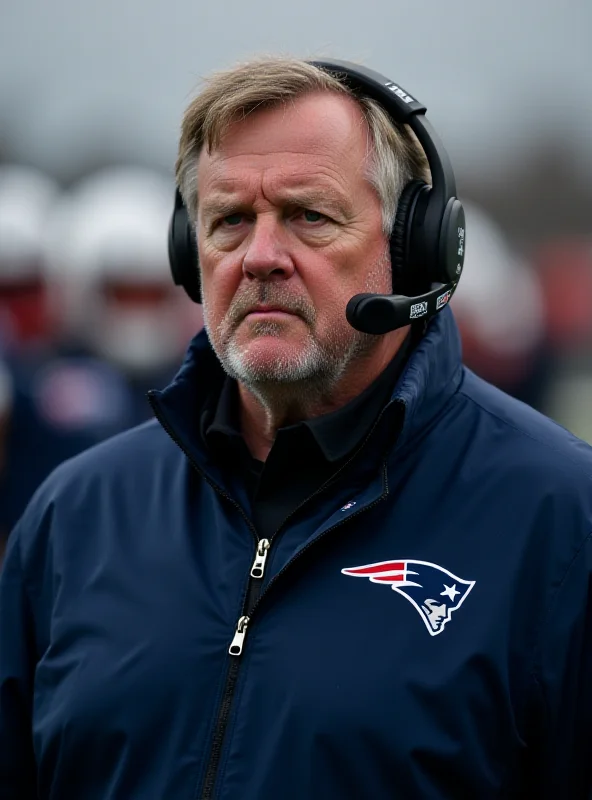 Patriots coach Bill Belichick looking at a play