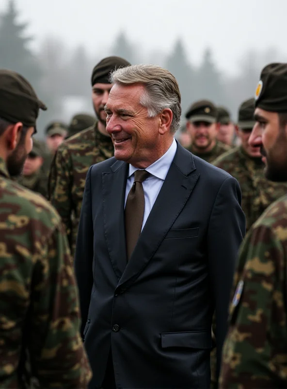 President Petr Pavel interacting with soldiers in Vyškov, smiling and observing their activities.