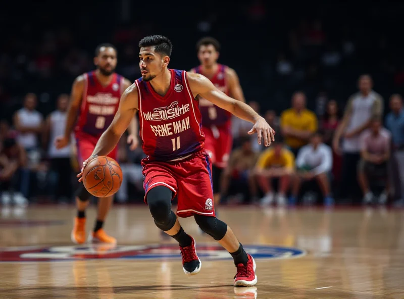 Caelan Tiongson playing basketball for the Rain or Shine Elasto Painters