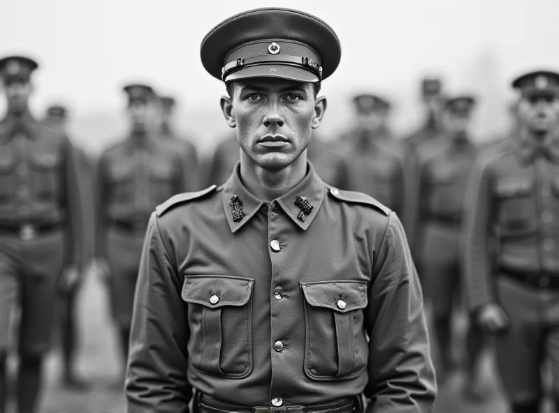 Historical photo of Cpl. Fred G. Benning in uniform during World War I.