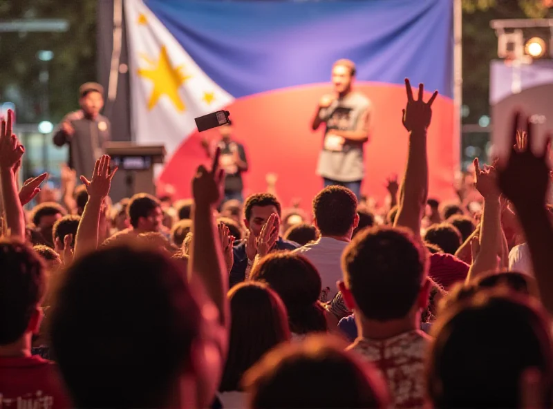 Crowd at a political rally in Iloilo
