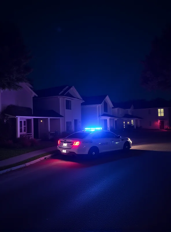 Image of a police car at night
