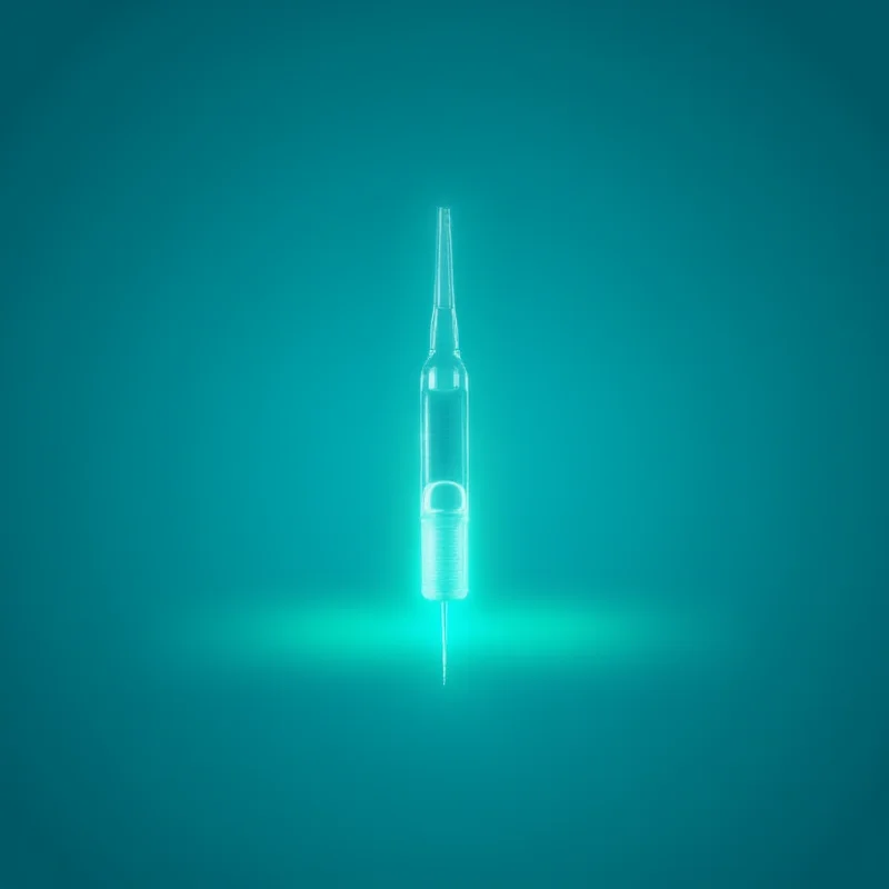 A stylized image of a syringe and a judge's gavel, representing the intersection of vaccination and legal matters.