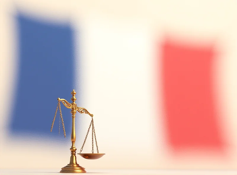 Illustration of the French flag and the scales of justice, symbolizing the Constitutional Council's role in validating the finance law.