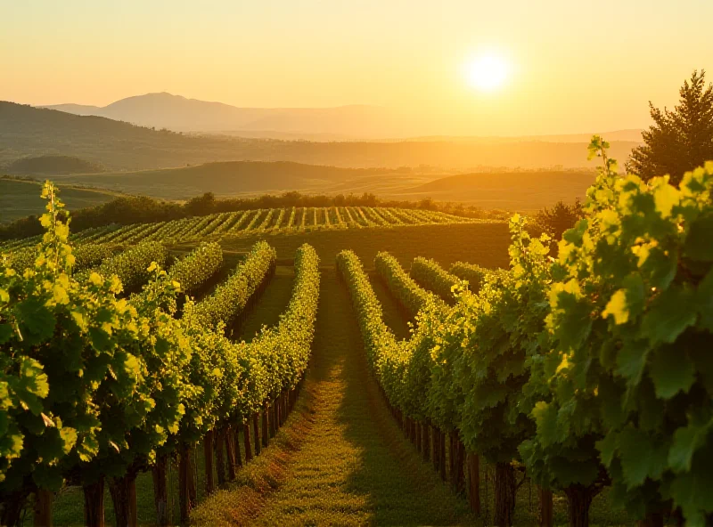A vineyard in France, with rolling hills and grape vines, representing the wine industry and its connection to political advocacy.