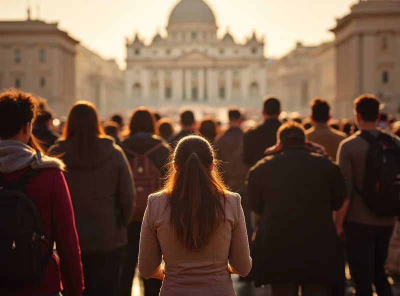 People praying in St. Peter's Square