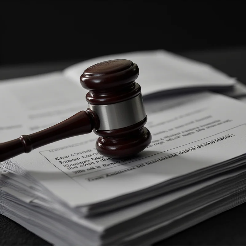 A gavel resting on a stack of legal documents, symbolizing the High Court's decision in Malaysia.