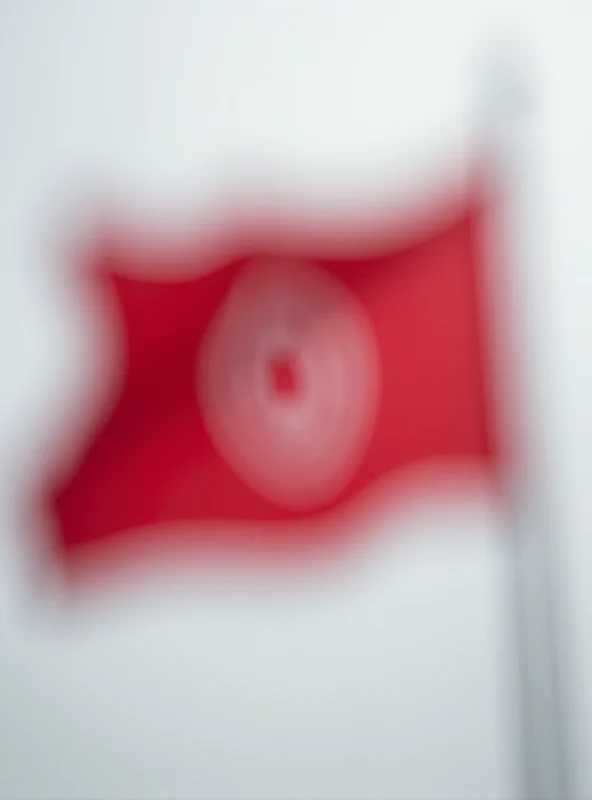 Image of Tunisian flag waving in the wind, symbolizing the country's political climate.