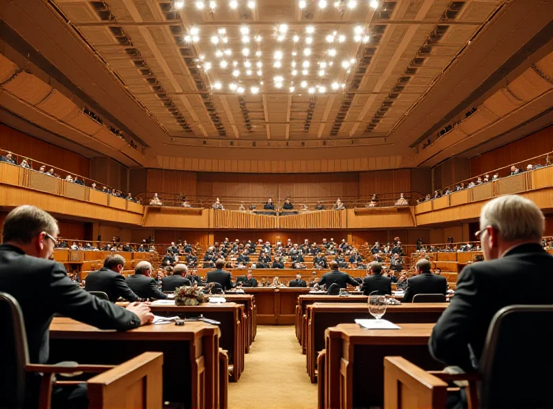 Image of the German Bundestag interior during a session.