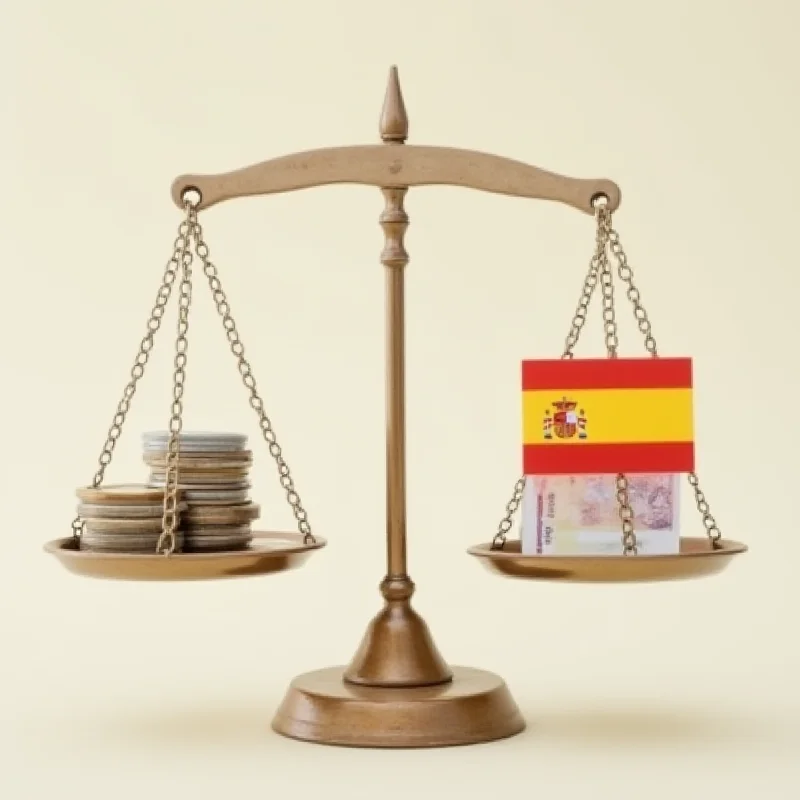 A scale balancing debt forgiveness on one side and political stability on the other.