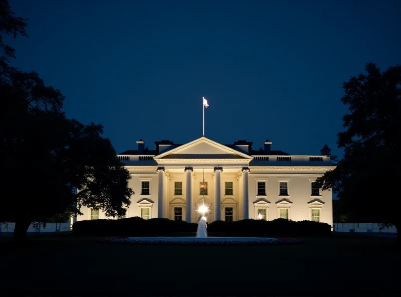 Image of the White House at night