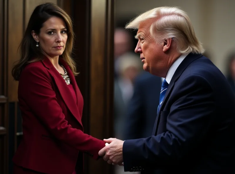 A split image showing Anneliese Dodds on one side and Keir Starmer shaking hands with Donald Trump on the other, symbolizing contrasting political outcomes.
