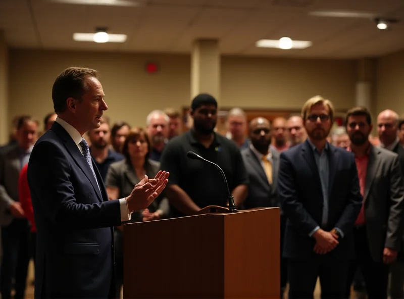 Rep. Chris Deluzio speaking at a town hall meeting with concerned constituents.