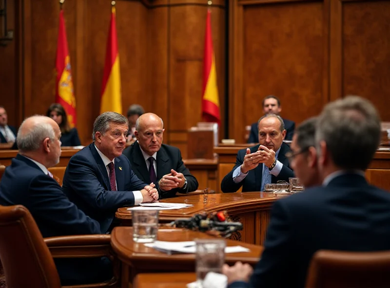 Image of a political debate in the Spanish Parliament.