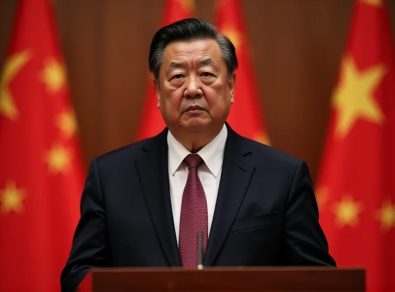 Wang Yi at a press conference, serious expression.