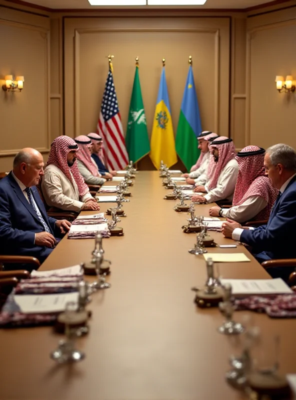 Meeting between US and Ukrainian officials in Saudi Arabia.