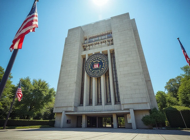 Exterior shot of the FBI Headquarters in Washington DC.