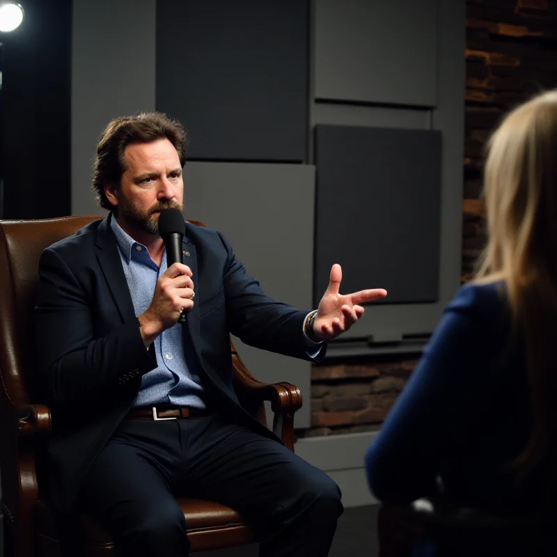 Richard Engel interviewing someone in a studio.