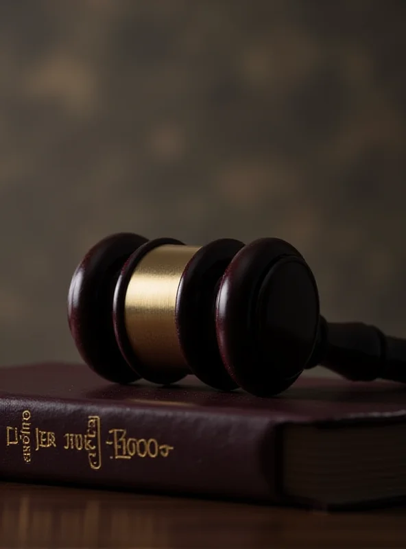 A gavel resting on a closed law book, symbolizing justice and legal proceedings.