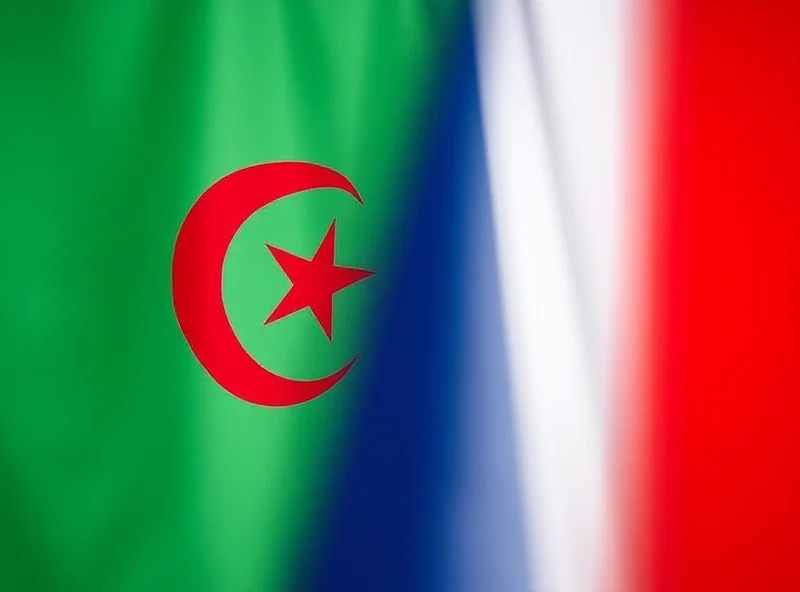 Split image showing the flags of Algeria and France, symbolizing the diplomatic tensions between the two countries.