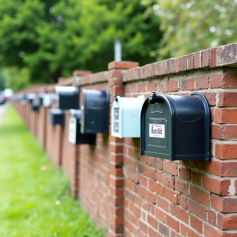 Mailboxes in a neighborhood