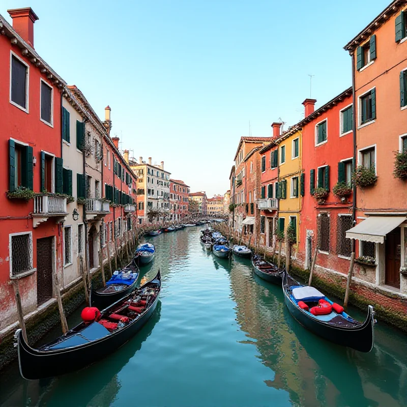 A cityscape of Venice, Italy, highlighting the high cost of living and housing affordability challenges.