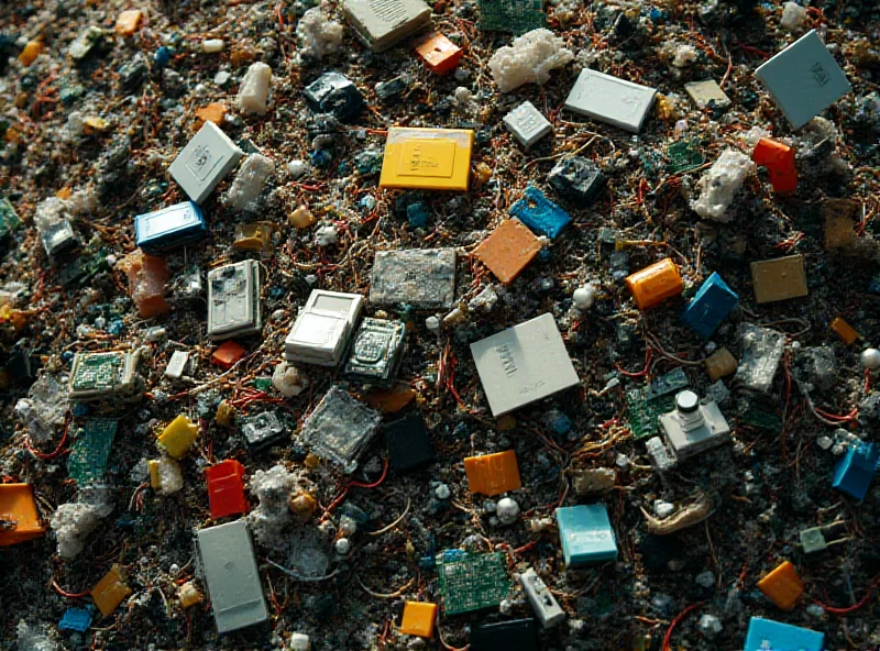 A pile of discarded electronics components.