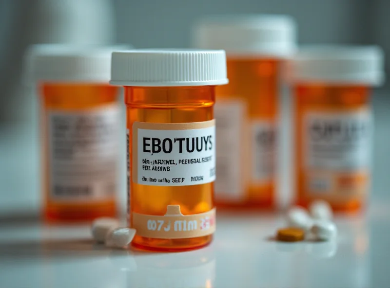 A close-up shot of prescription medication bottles with epilepsy-related labels, conveying the pharmaceutical focus of Praxis Precision Medicines.