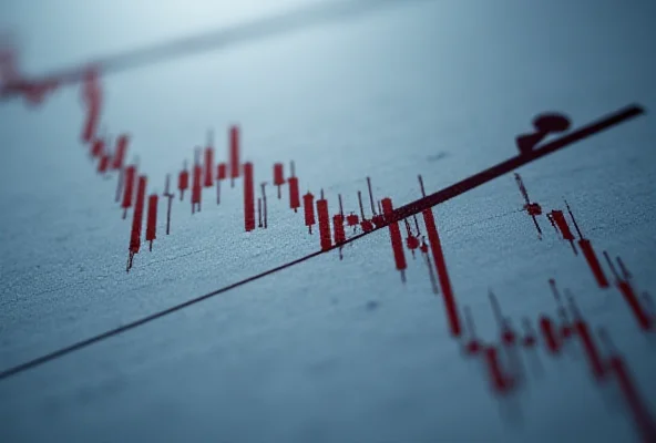 A downward trending stock chart next to the UL Solutions logo.